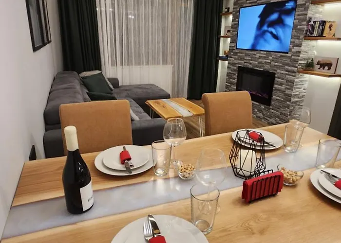 Apartament Pine & Wine Bathtub *